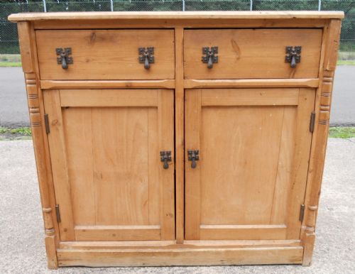 Victorian Pine Two Door Sideboard Cupboard Base