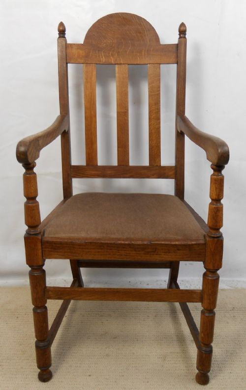 Oak Highback Carver Armchair