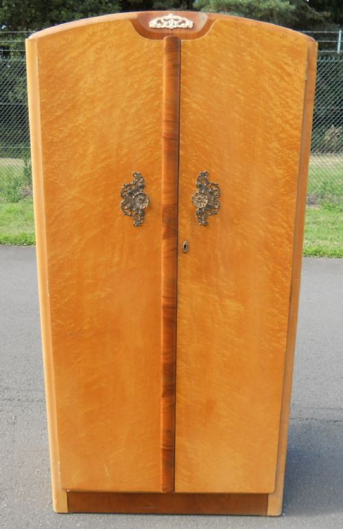 Small Deco Burr Maple Wardrobe