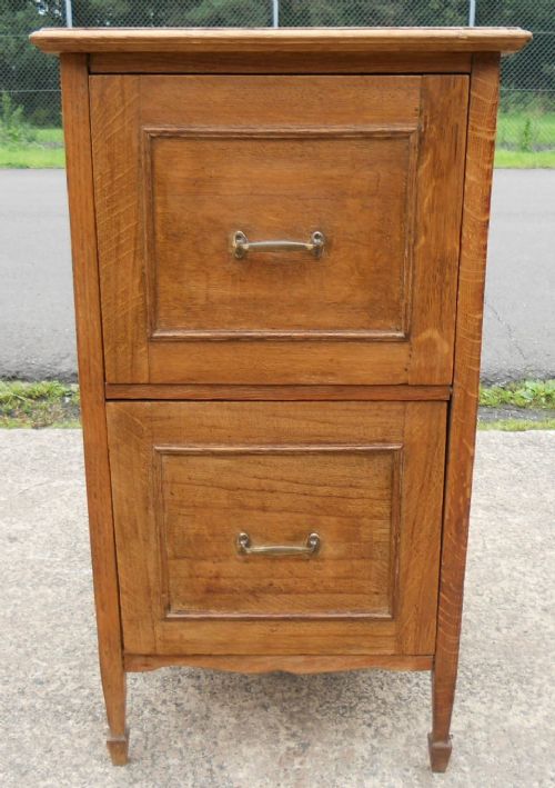 Oak Office Two Drawer Filing Cabinet
