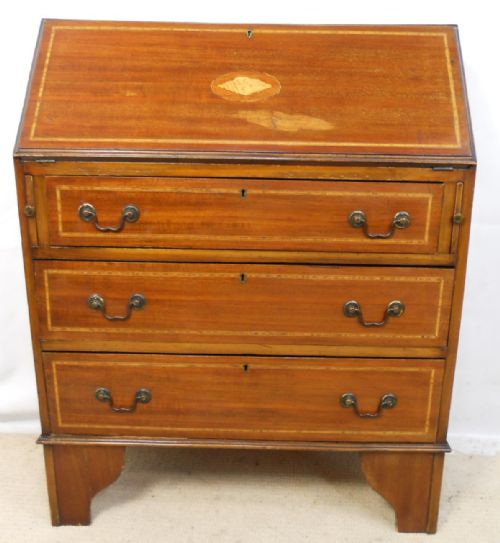 Edwardian Inlaid Mahogany Writing Bureau