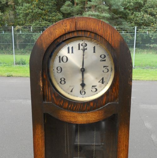 DECO OAK CHIMING LONGCASE CLOCK - ADDITIONAL PHOTO 4