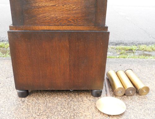DECO OAK CHIMING LONGCASE CLOCK - ADDITIONAL PHOTO 5