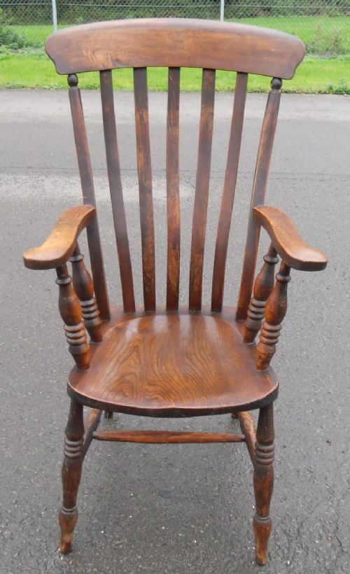 Victorian Windsor Beech & Elm Kitchen Armchair