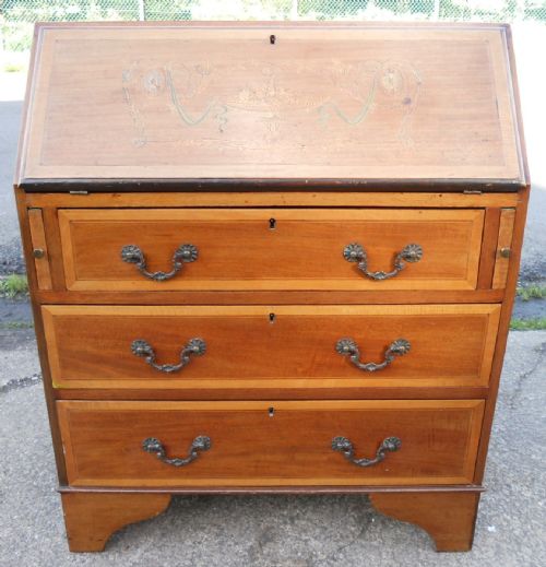 Edwardian Inlaid Mahogany Writing Bureau