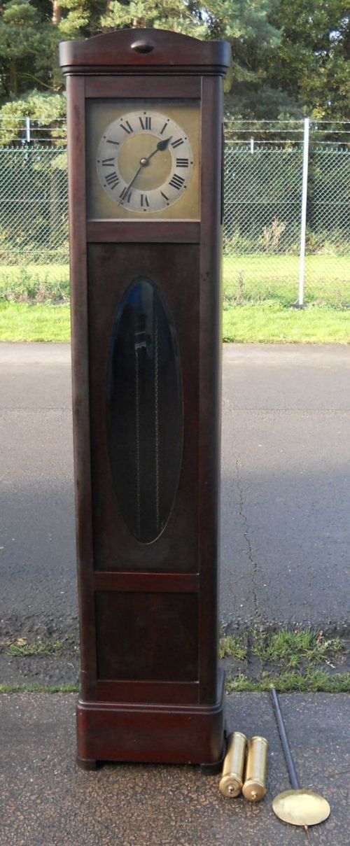 Deco Mahogany Longcase Clock