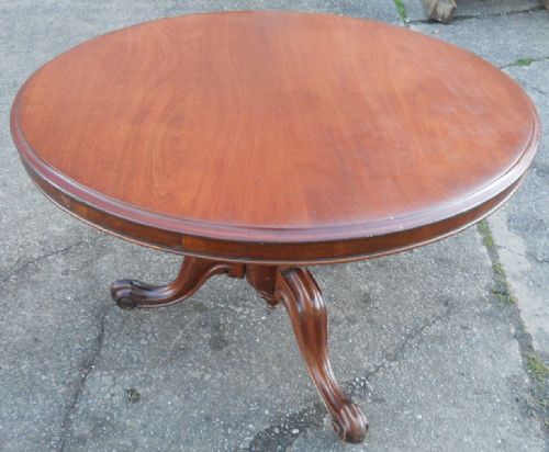 Victorian Round Mahogany Pedestal Dining Table