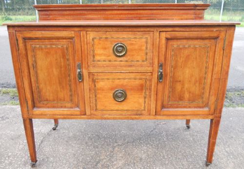 fig 1. Edwardian Inlaid Mahogany Sideboard Cupboard Base
