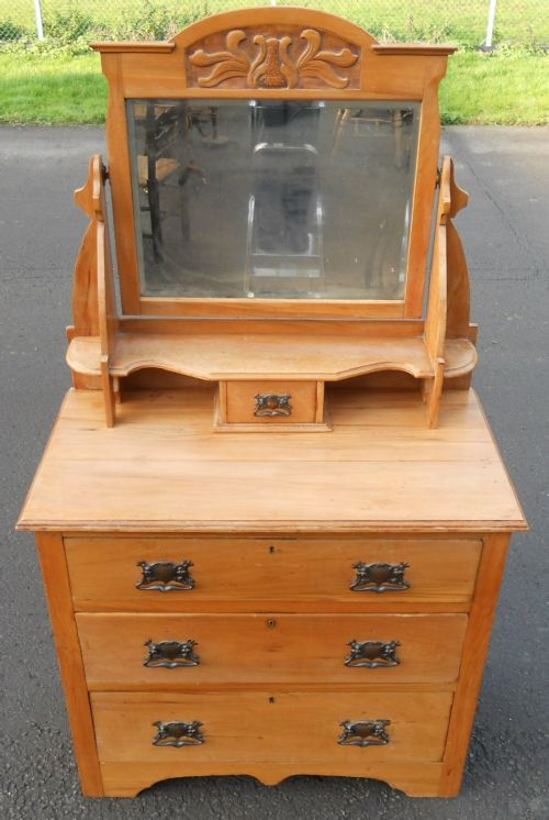 fig 1. Edwardian Satin Walnut Dressing Chest