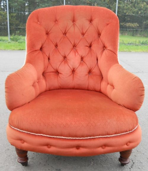 Victorian Upholstered Tub Armchair