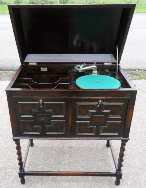 Oak Gramophone Cabinet