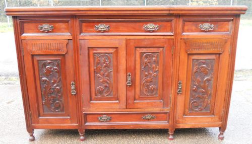 Sideboard Mahogany Carved Edwardian Period