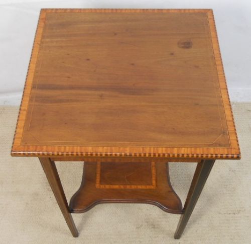 Edwardian Inlaid Mahogany Occasional Table