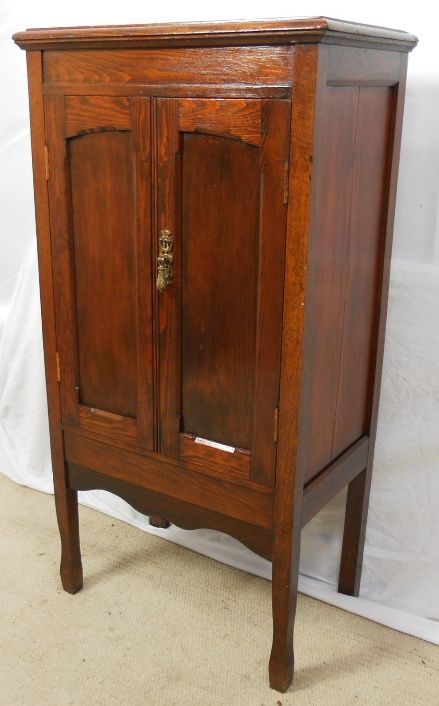 Tall Oak Fitted Two Door Sheet Music Cabinet