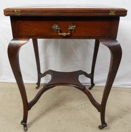 Edwardian Mahogany Envelope Card Table