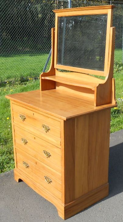 fig 1. Edwardian Satin Walnut Dressing Chest