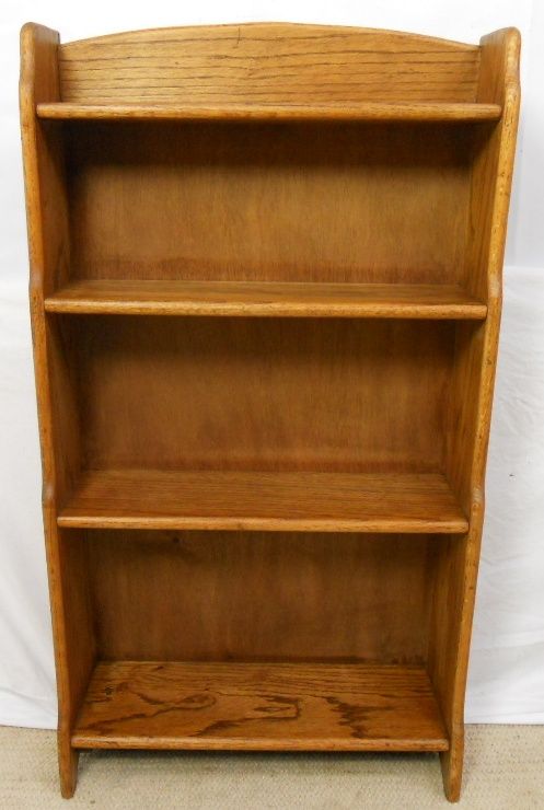 Oak Standing Open Bookcase