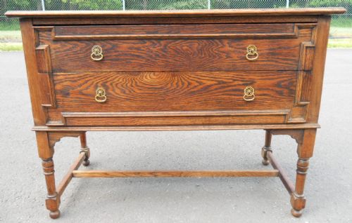 Oak Long Chest of Drawers