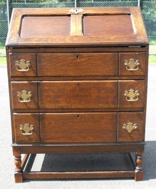 Oak Jacobean Style Writing Bureau