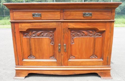 Art Nouveau Walnut Sideboard Base