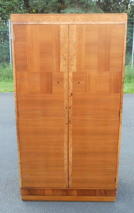 fig 1. Small Deco Walnut Hanging Wardrobe