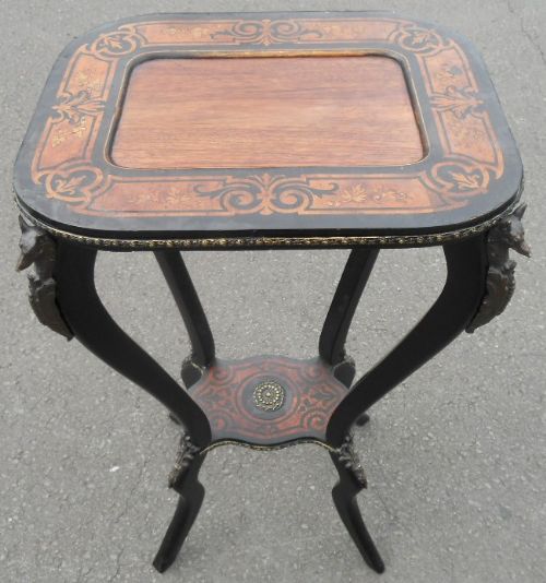 Victorian Two Tier Walnut Ebonized Plant Stand