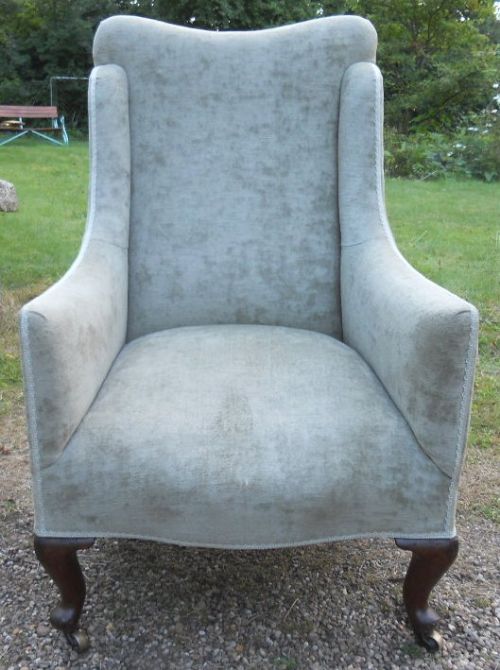 Edwardian Wingback Upholstered Armchair