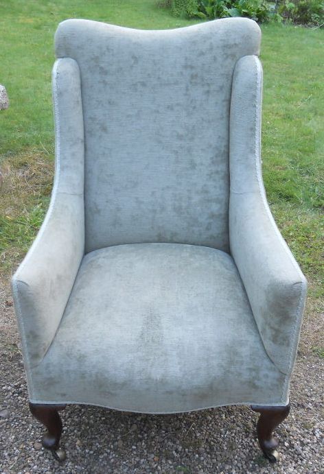 fig 1. Edwardian Wingback Upholstered Armchair