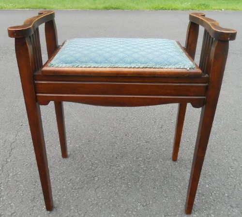 Edwardian Mahogany Piano Stool