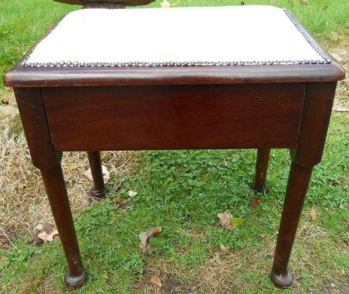 Edwardian Upholstered Seat Piano Stool