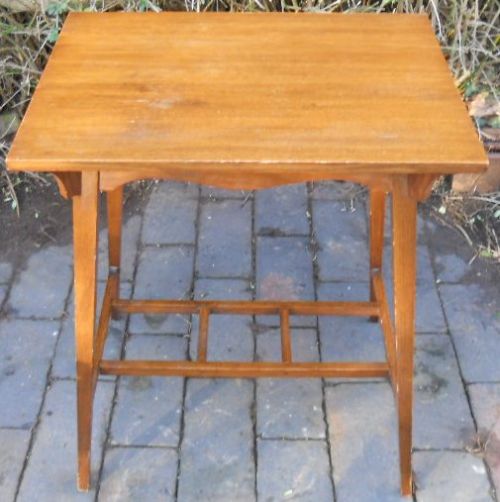 Arts & Craft Period Light Oak Occasional Table