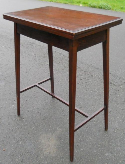 Edwardian Mahogany Foldover Card Table