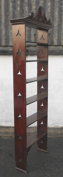 Edwardian Tall Standing Open Bookshelves