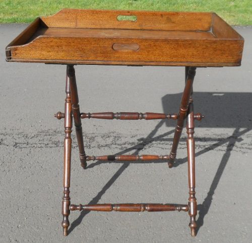 Victorian Oak Butlers Tray on Stand