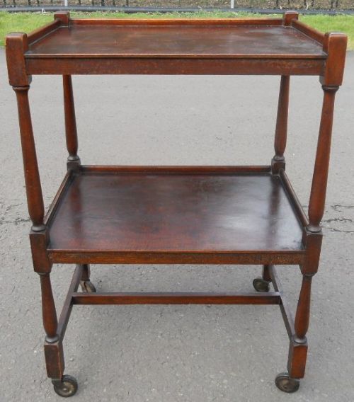 Small Oak Two Tier Tea Trolley