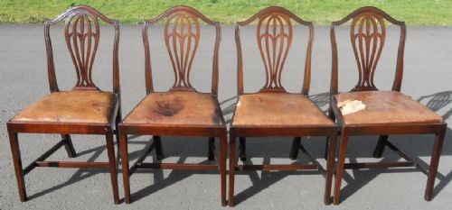 Set of Four Georgian Style Mahogany Dining Chairs