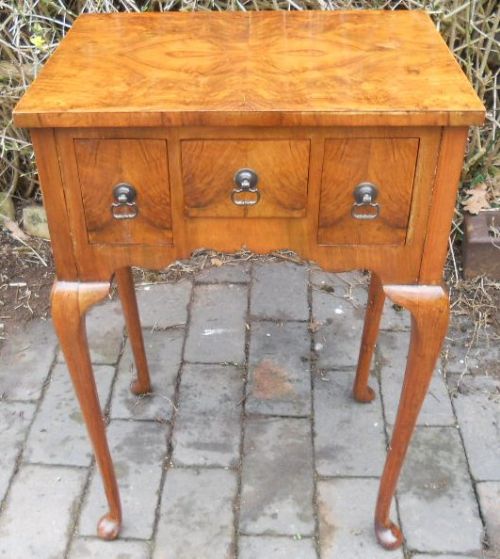 Small Burr Walnut Side Table