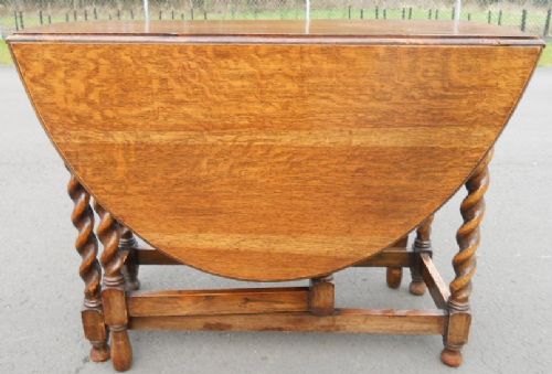Oak Oval Dropleaf Gateleg Dining Table