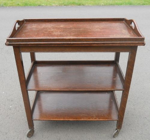 Oak Three Tier Tea Trolley