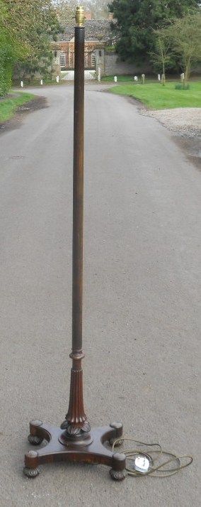 Mahogany Base Lamp Standard