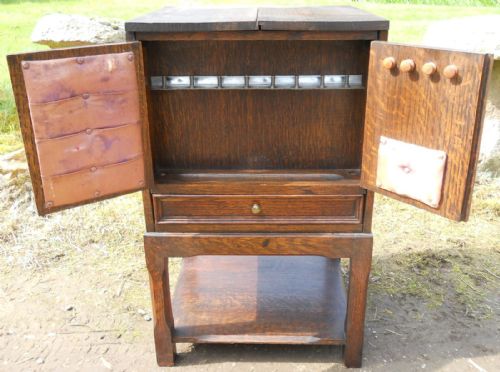 OAK SEWING BOX ON STAND - ADDITIONAL PHOTO 7