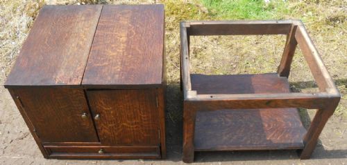 OAK SEWING BOX ON STAND - ADDITIONAL PHOTO 10