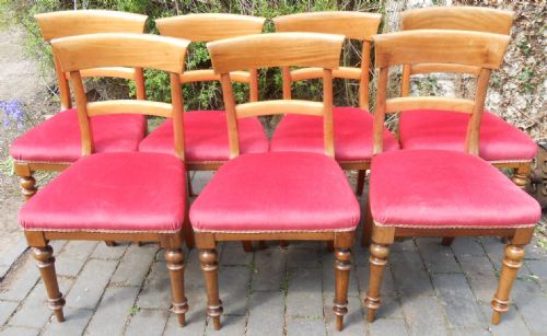 Set of Seven Victorian Mahogany Dining Chairs