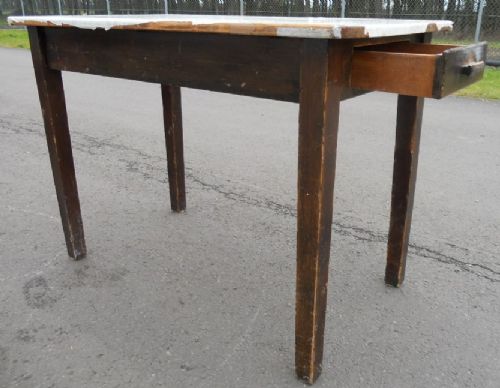 Edwardian Pine Kitchen Table