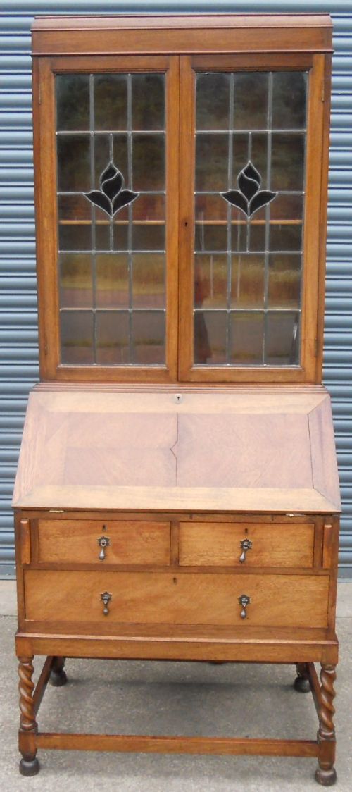 Edwardian Mahogany Bureau Bookcase