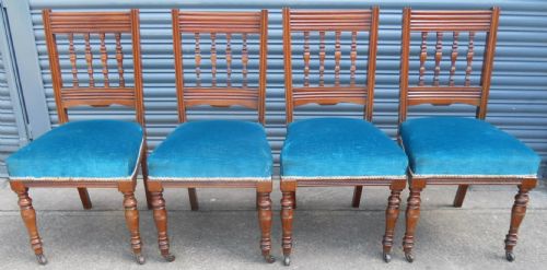 SET OF FOUR EDWARDIAN MAHOGANY DINING CHAIRS - ADDITIONAL PHOTO 1