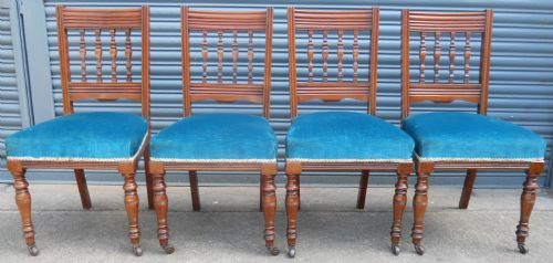 SET OF FOUR EDWARDIAN MAHOGANY DINING CHAIRS - ADDITIONAL PHOTO 2