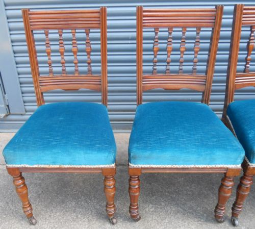 SET OF FOUR EDWARDIAN MAHOGANY DINING CHAIRS - ADDITIONAL PHOTO 3