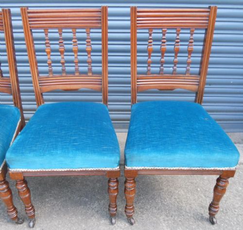 SET OF FOUR EDWARDIAN MAHOGANY DINING CHAIRS - ADDITIONAL PHOTO 4
