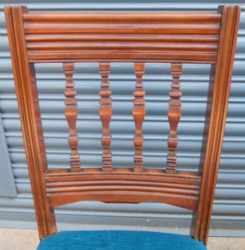 SET OF FOUR EDWARDIAN MAHOGANY DINING CHAIRS - ADDITIONAL PHOTO 5